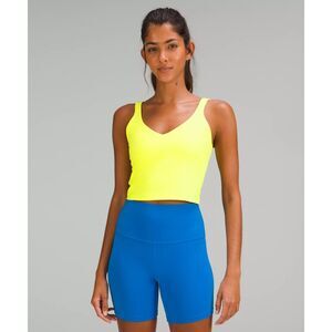 Lululemon Align Cropped Tank Top Electric Lemon Yellow Size 6 / S Built-In Bra